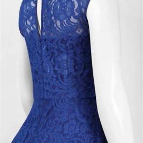 Muse Shift Dress Illusion Floral Cotton Lace Dress - Picture 4 of 5